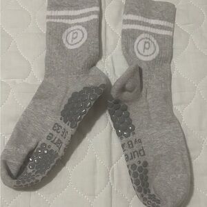 Pure Barre Grey grip socks